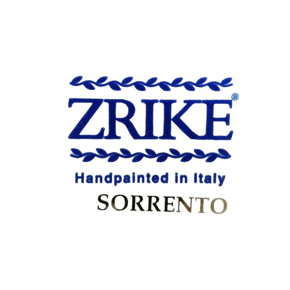 Platter Serving Bowl Sorrento by Zrike EggPlant Motif Hand Painted Italy 14" - Picture 8 of 9